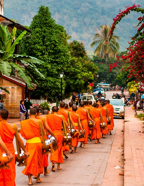 Munke i Luang Prabang