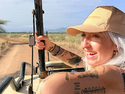 Cat fra TourCompass på safari i Kenya