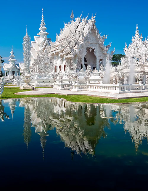 Det Hvide Tempel i Chiang Rai, Thailand.