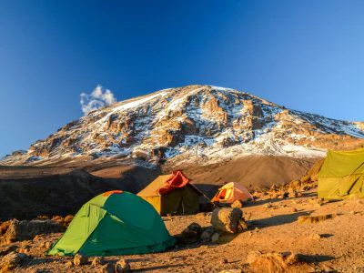 Telte i camp på Kilimanjaro