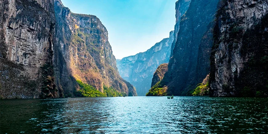 Solrig dag ved Sumidero-kløften
