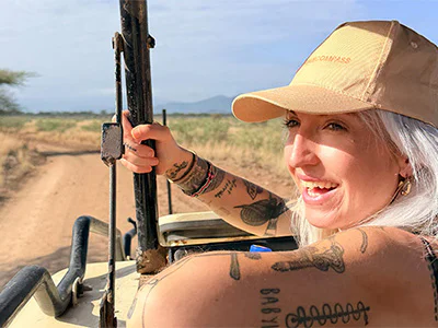Cat fra TourCompass på safari i Kenya