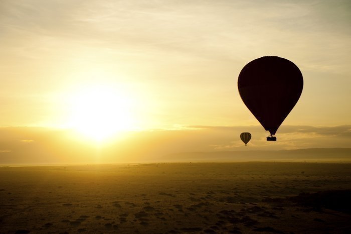 Luftballon safari over savannen