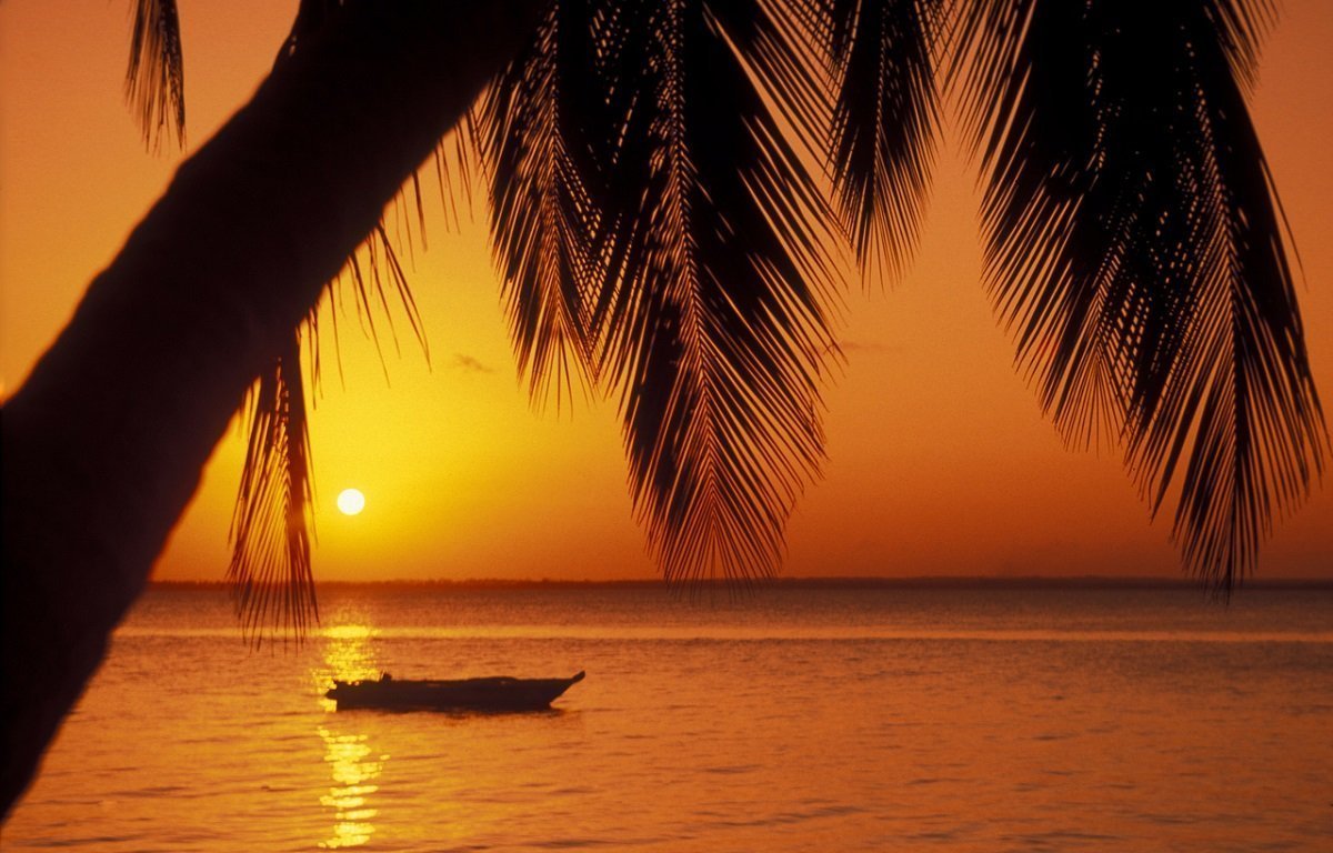 Solnedgang på Zanzibar