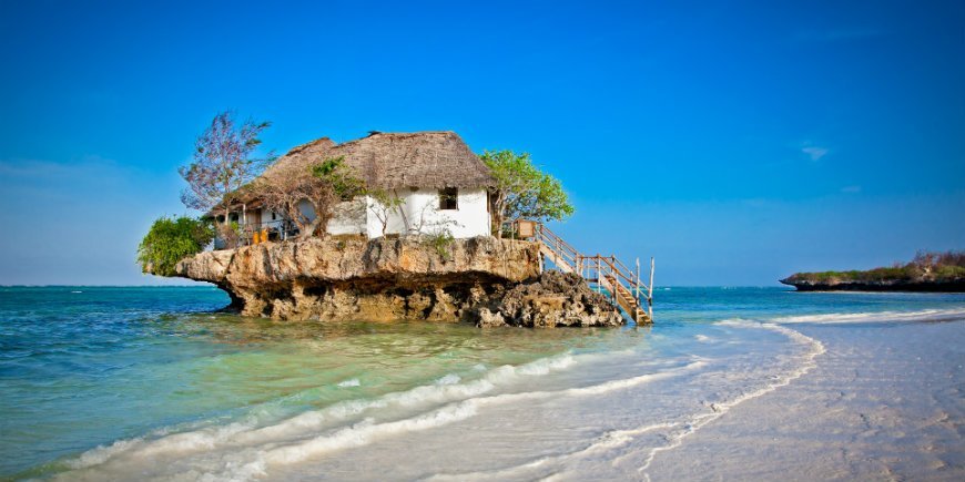 The Rock restaurant Pingwe Beach Zanzibar