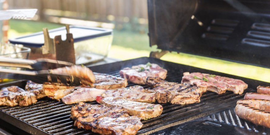 australsk barbecue kød på grill