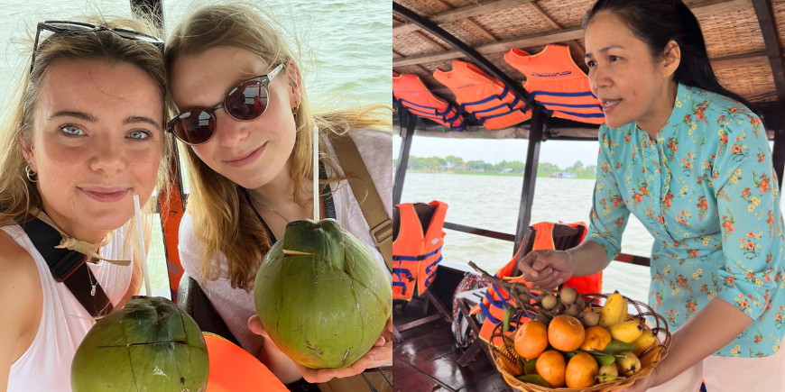 Collage fra en rejse i Mekong-deltaet