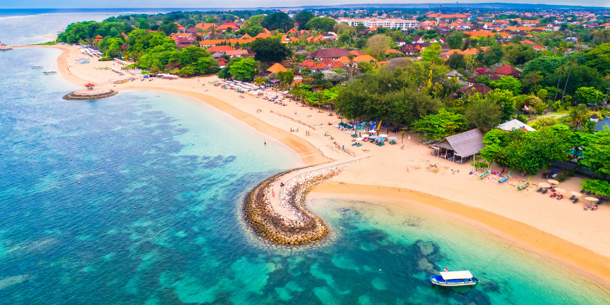 Luftfoto af Sanur Beach