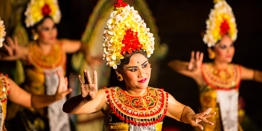 Traditionel legong-dans i Ubud, Bali