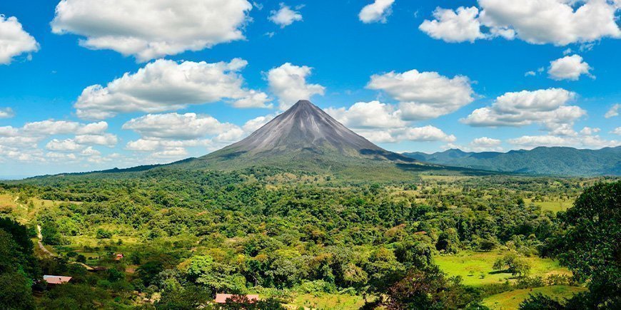 Udsigt til Arenal-vulkanen i Costa Rica 