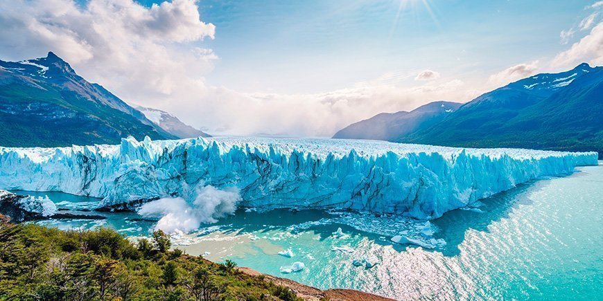 Perito Moreno-gletsjeren i Los Glaciares i Argentina 