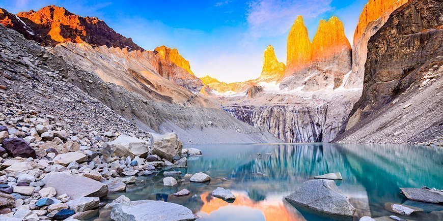 Tårnene i Torres del Paine i Chile 