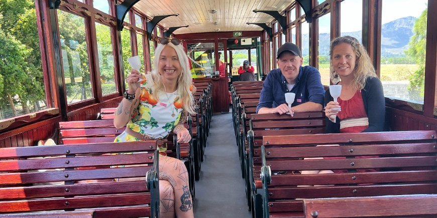 Tur med winetram i Vinlandet