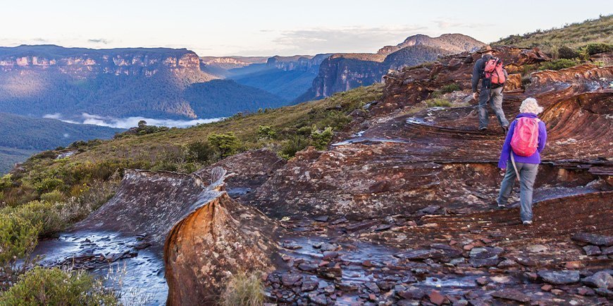 Et par vandrer i Blue Mountains i Australien