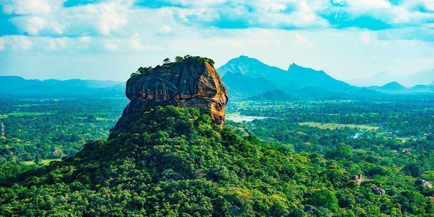 Smuk udsigt til Sigiriya i Sri Lanka