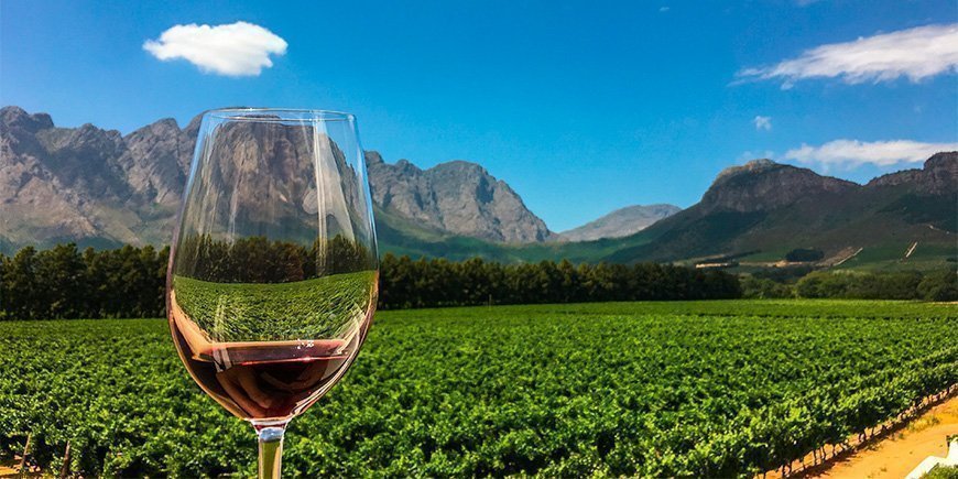 Vinsmagning i Franschhoek i Western Cape, Sydafrika