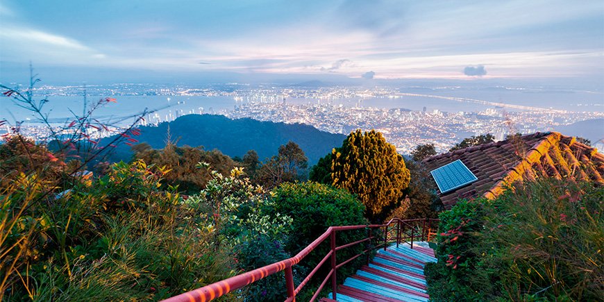 Udsigt fra Penang Hill ved daggry