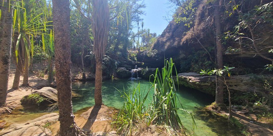 Sø i Isalo Nationalpark i Madagaskar