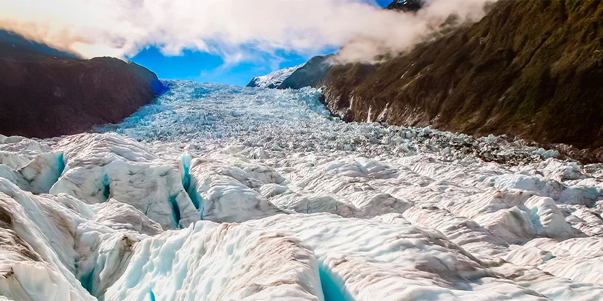 Franz Josef-gletsjeren i New Zealand