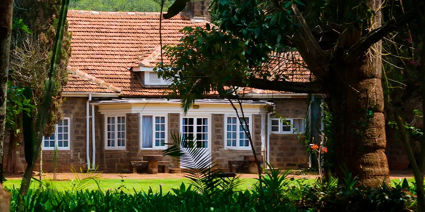 Udsigt til Karen Blixen-museet i Nairobi