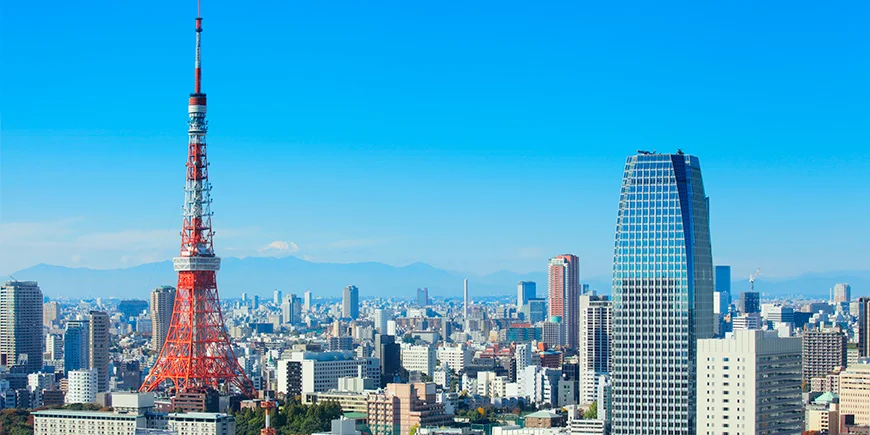 Tokyo Tower og udsigt til Mount Fuji