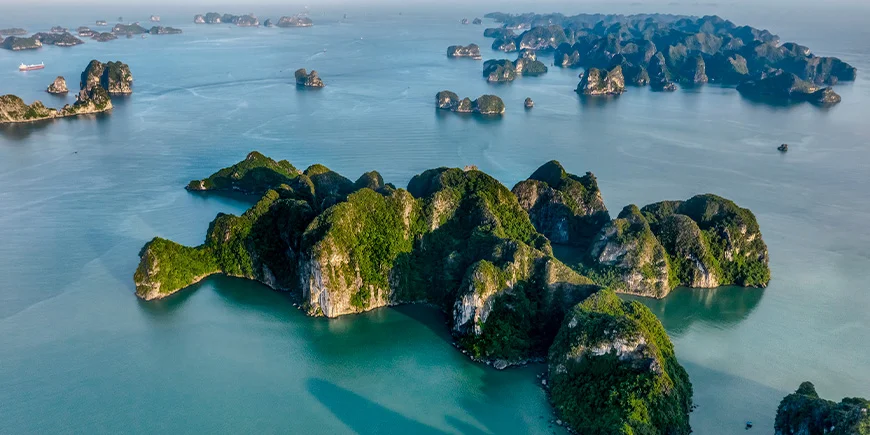 Udsigt over Ha Long-bugten