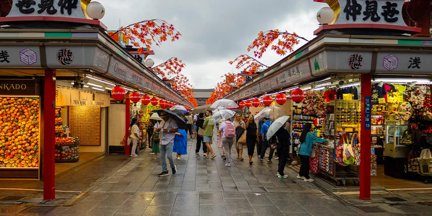 Vejen op til Sensoji Temple i Asakusa i Tokyo