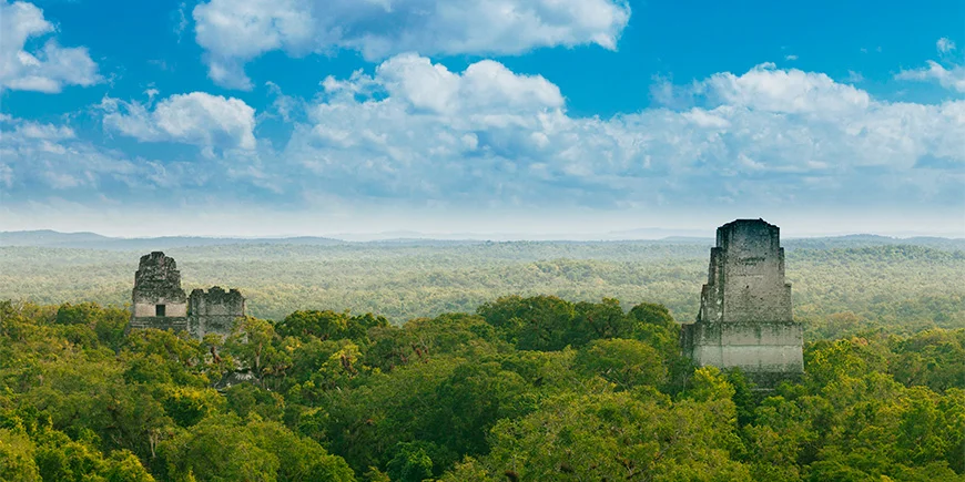 Tikal-ruinerne i midten af junglen i Guatemala