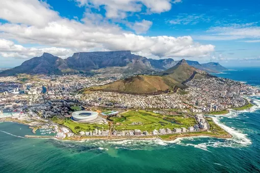 Overblik over Cape Town, Sydafrika