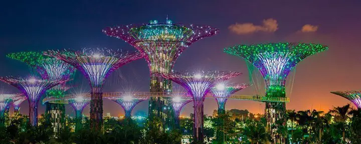 Gardens by the bay i Singapore