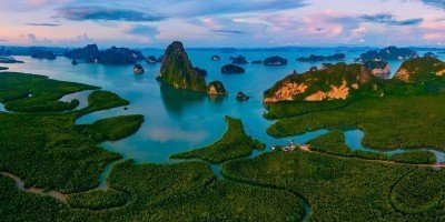 Udsigt over Phang Nga Bay i Thailand