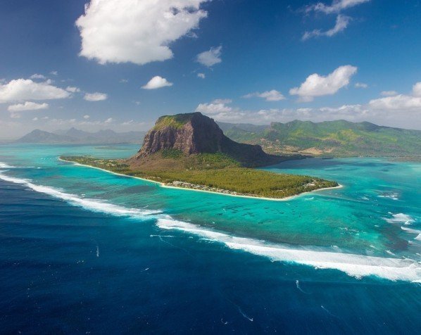 Mauritius set fra oven