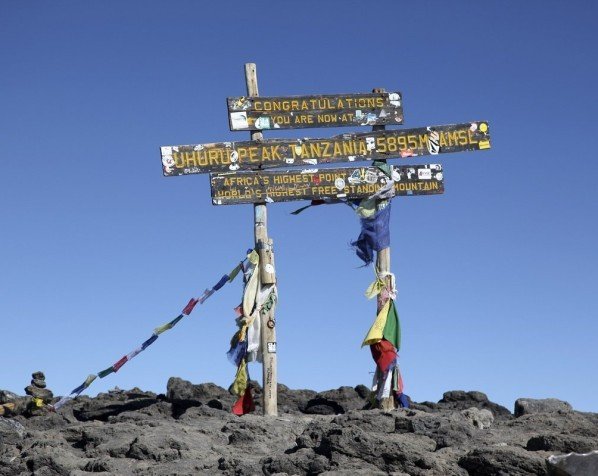 Toppen af Kilimanjaro