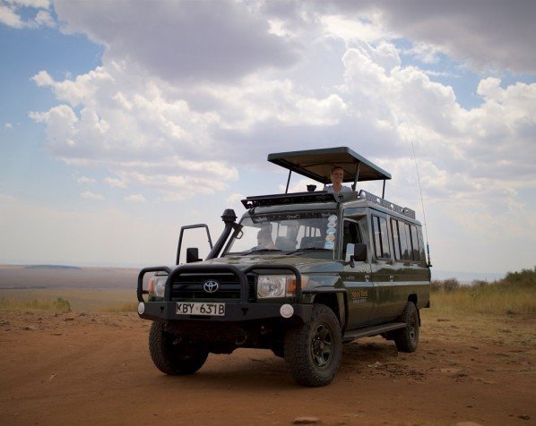 Safaribil på Masai Mara
