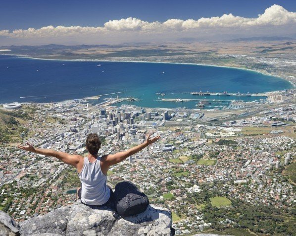 Udsigt over Cape Town fra Table Mountain
