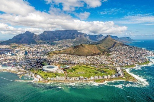 Overblik over Cape Town, Sydafrika