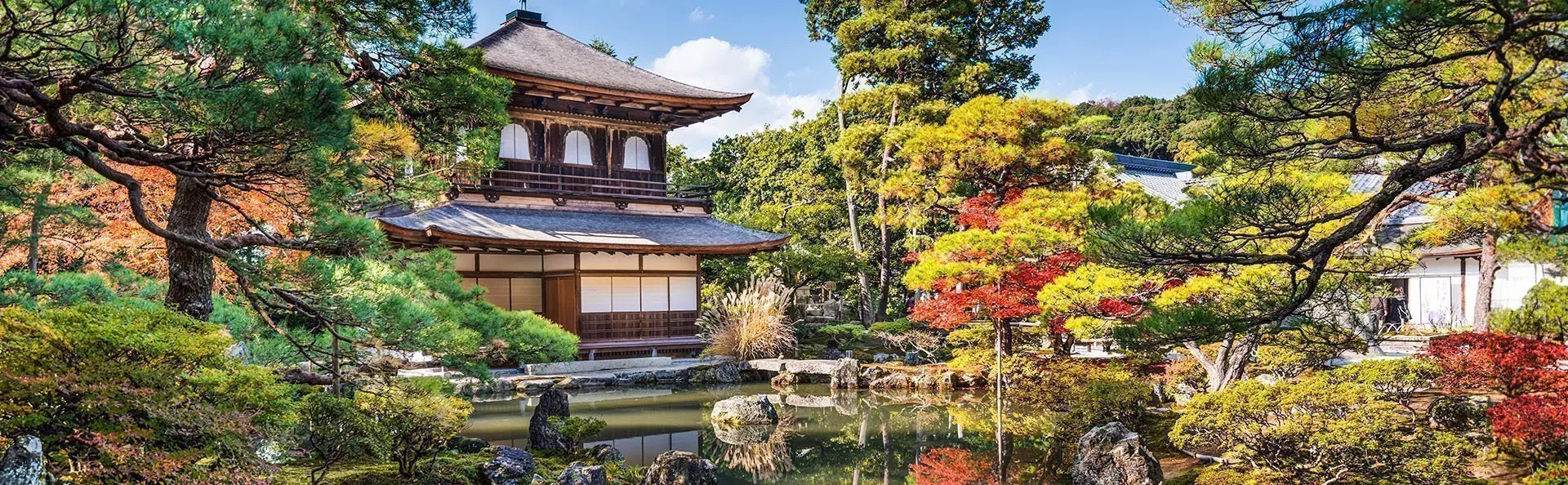 Sølvpavillionen Ginkakuji i Kyoto i Japan