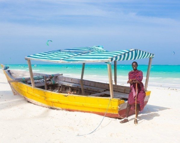 Traditionel båd på Zanzibar